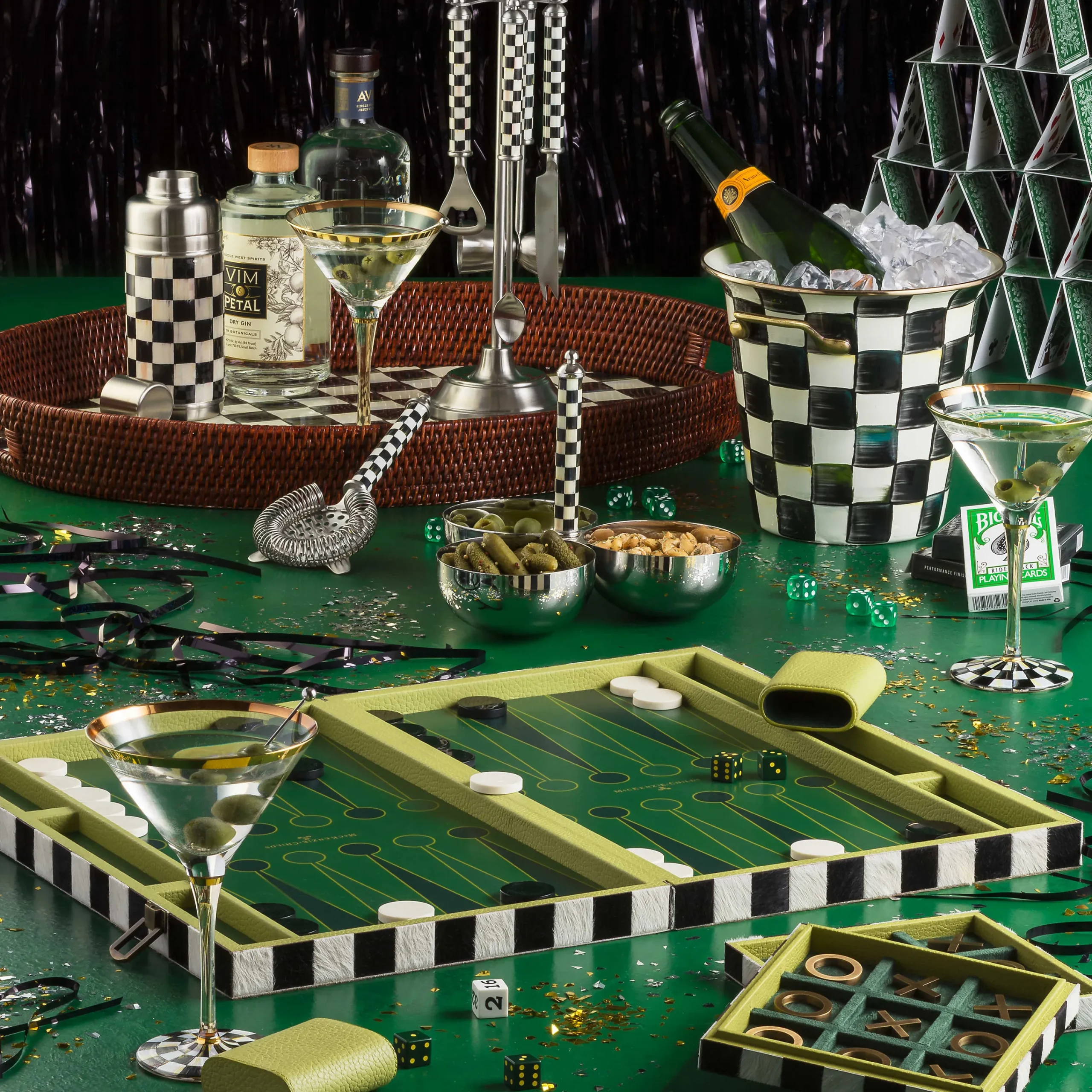 3260 Bar Tool Set - Courtly Check|MacKenzie-Childs Best