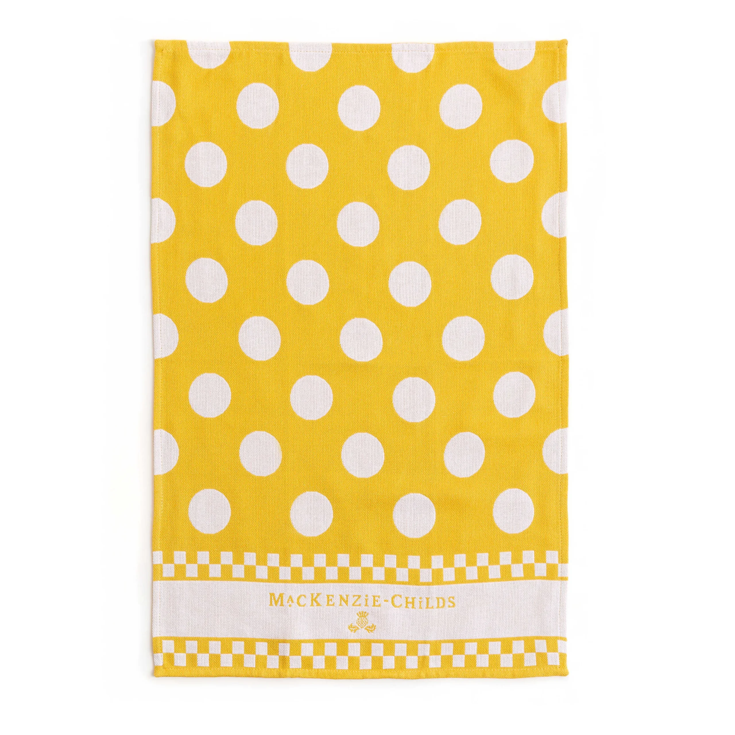 Argyle Dish Towels - Yellow - Set Of 3|MacKenzie-Childs Outlet