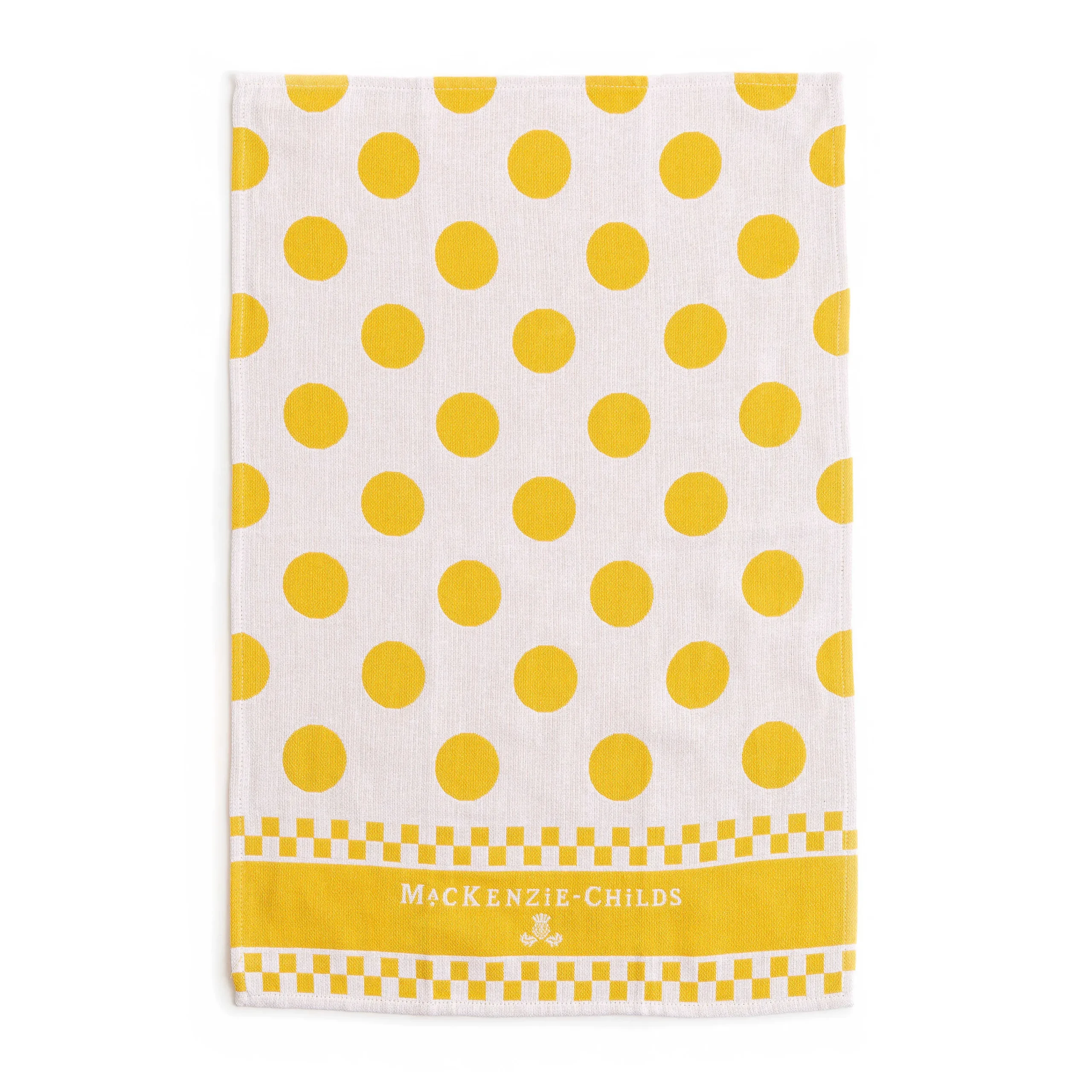 Argyle Dish Towels - Yellow - Set Of 3|MacKenzie-Childs Outlet