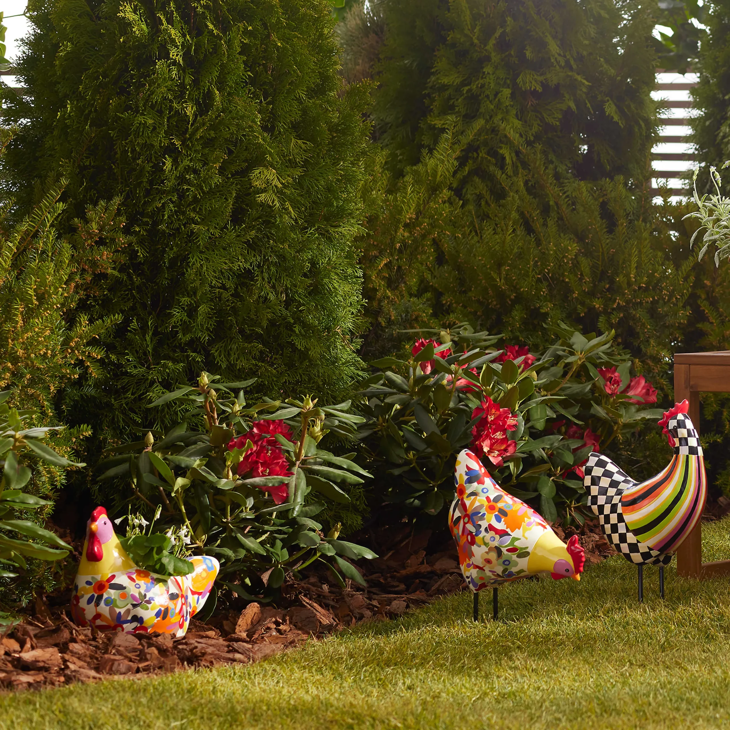 Avant Garden Chicken Planter - Floral|MacKenzie-Childs Clearance