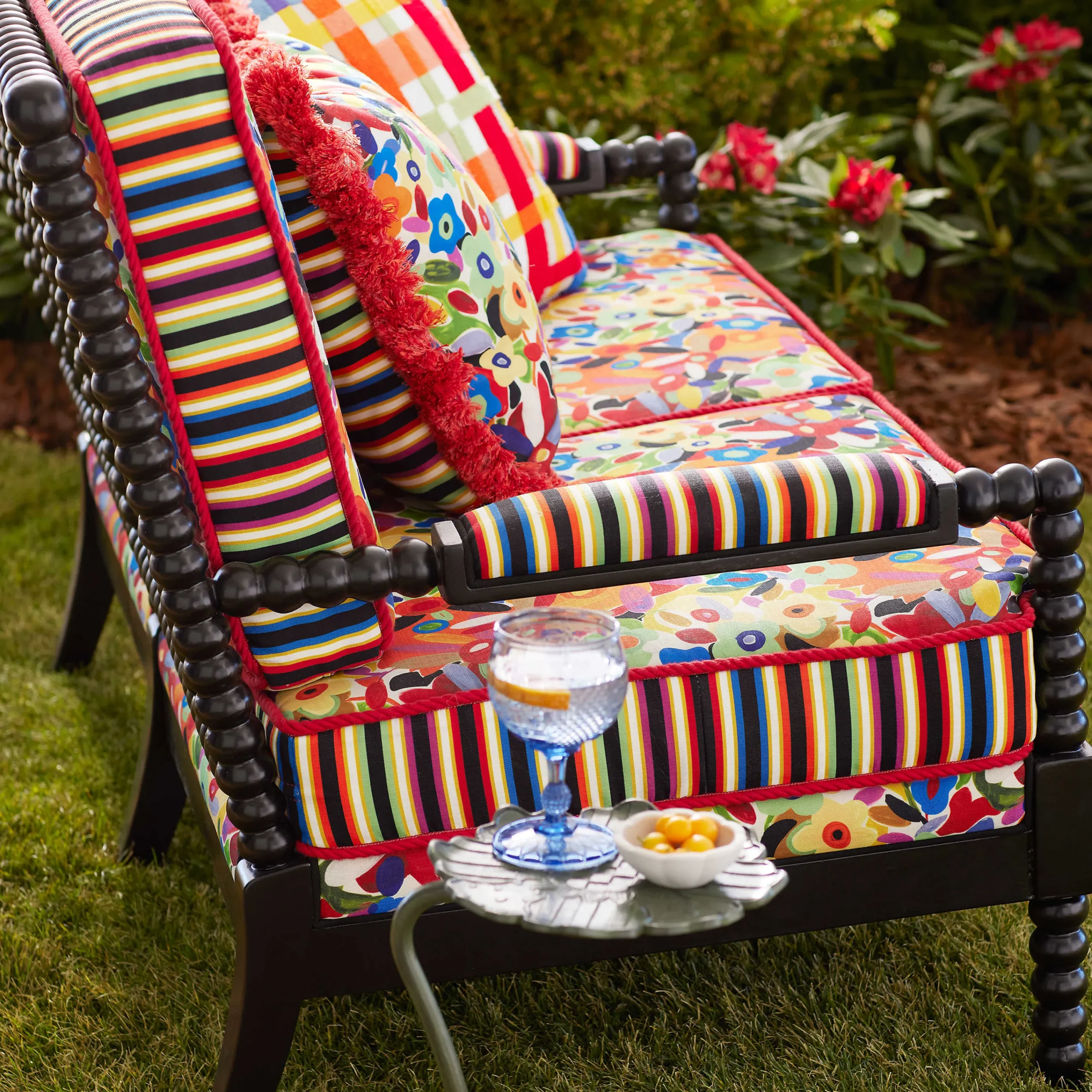 Avant Garden Plaid Outdoor Pillow|MacKenzie-Childs Best