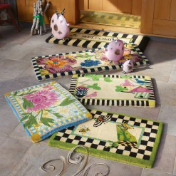 Awning Stripe Double Door Welcome Mat|MacKenzie-Childs Discount