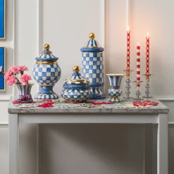 Bands Dinner Candles - Red - Set Of 2|MacKenzie-Childs Outlet