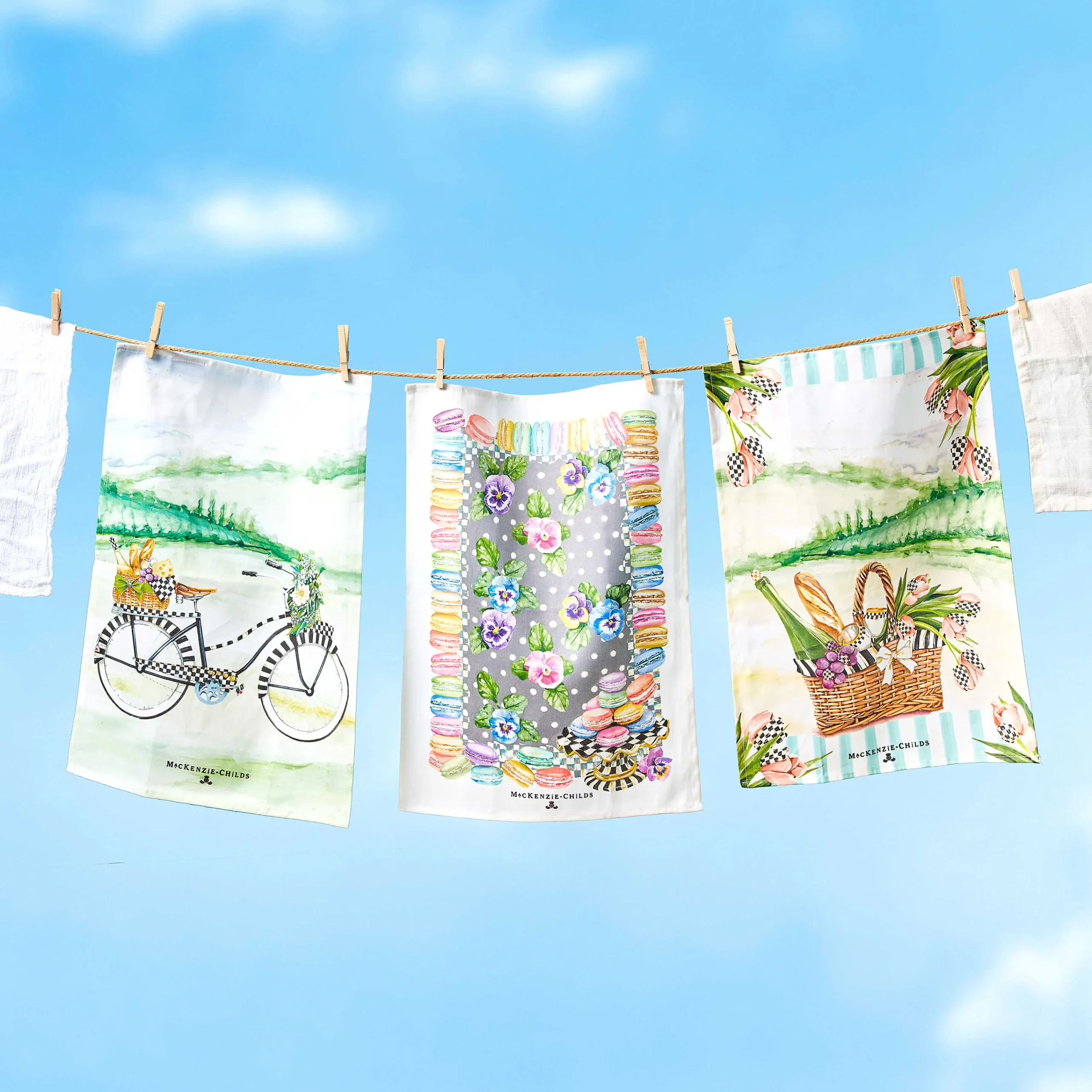 Bike Ride Dish Towel|MacKenzie-Childs Sale