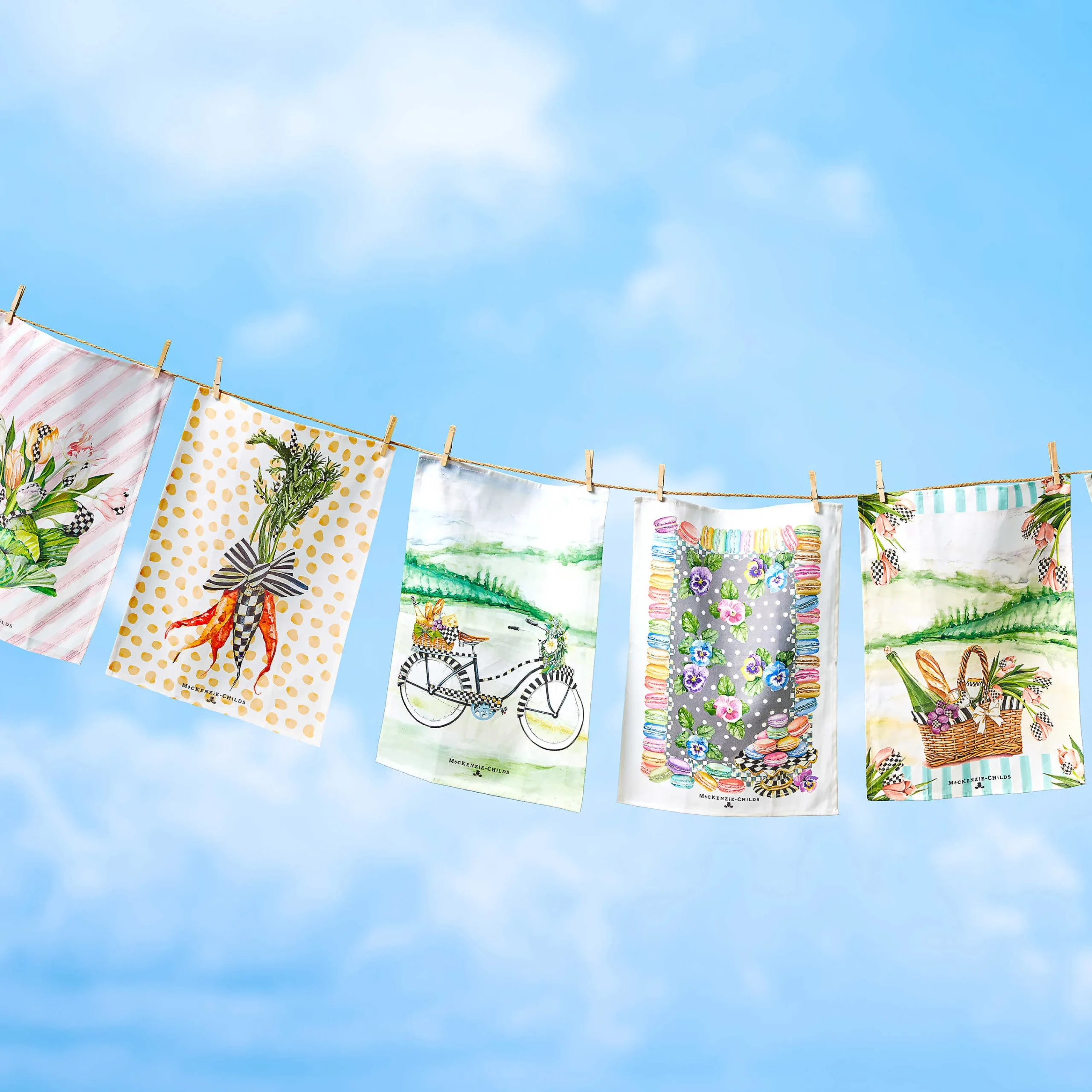 Bike Ride Dish Towel|MacKenzie-Childs Sale