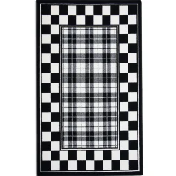 Black & White Tartan Rug - 3' X 4'11"|MacKenzie-Childs Online
