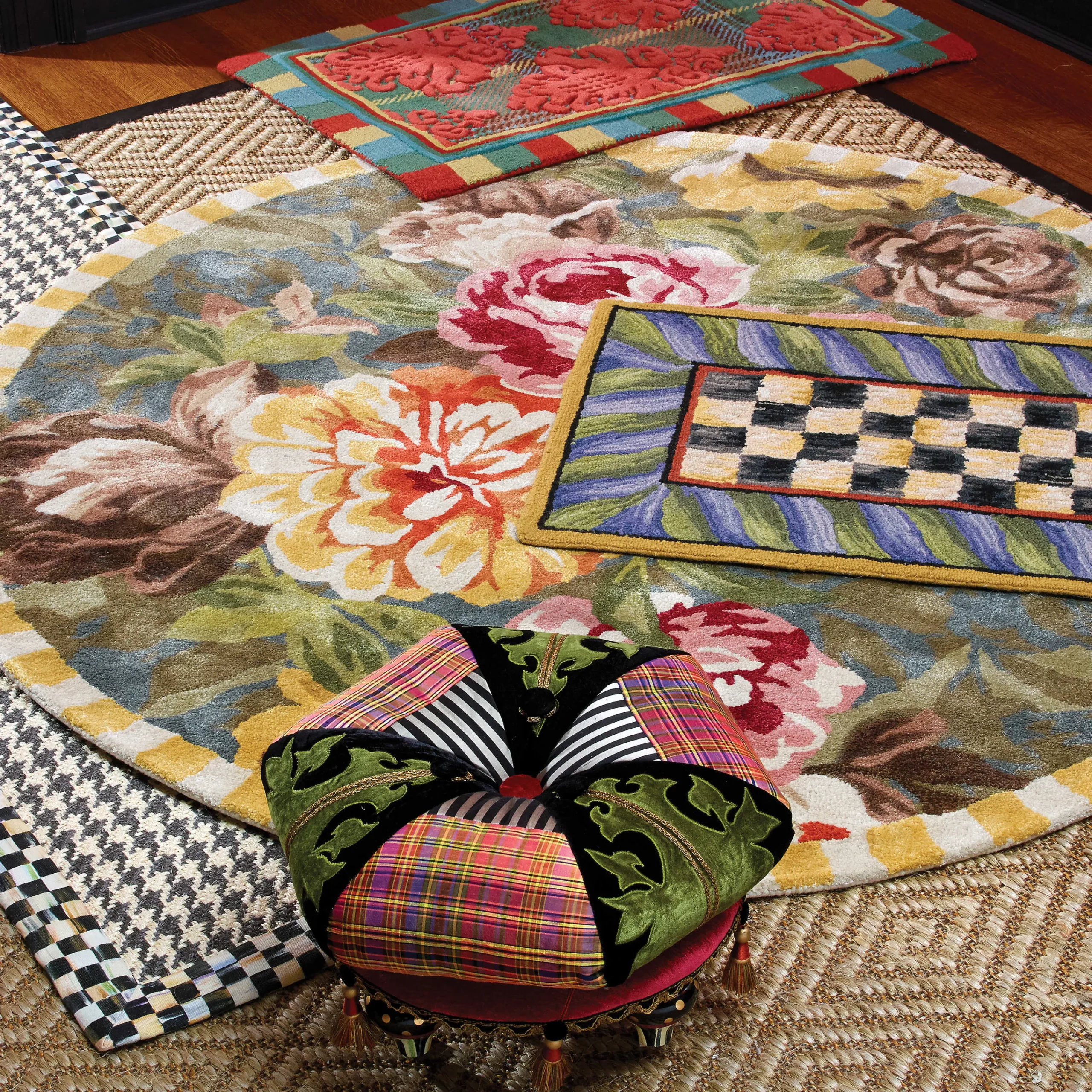 Bloomsbury Garden Rug - 6' Round|MacKenzie-Childs Clearance