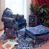 Bluetopia Ottoman|MacKenzie-Childs Outlet
