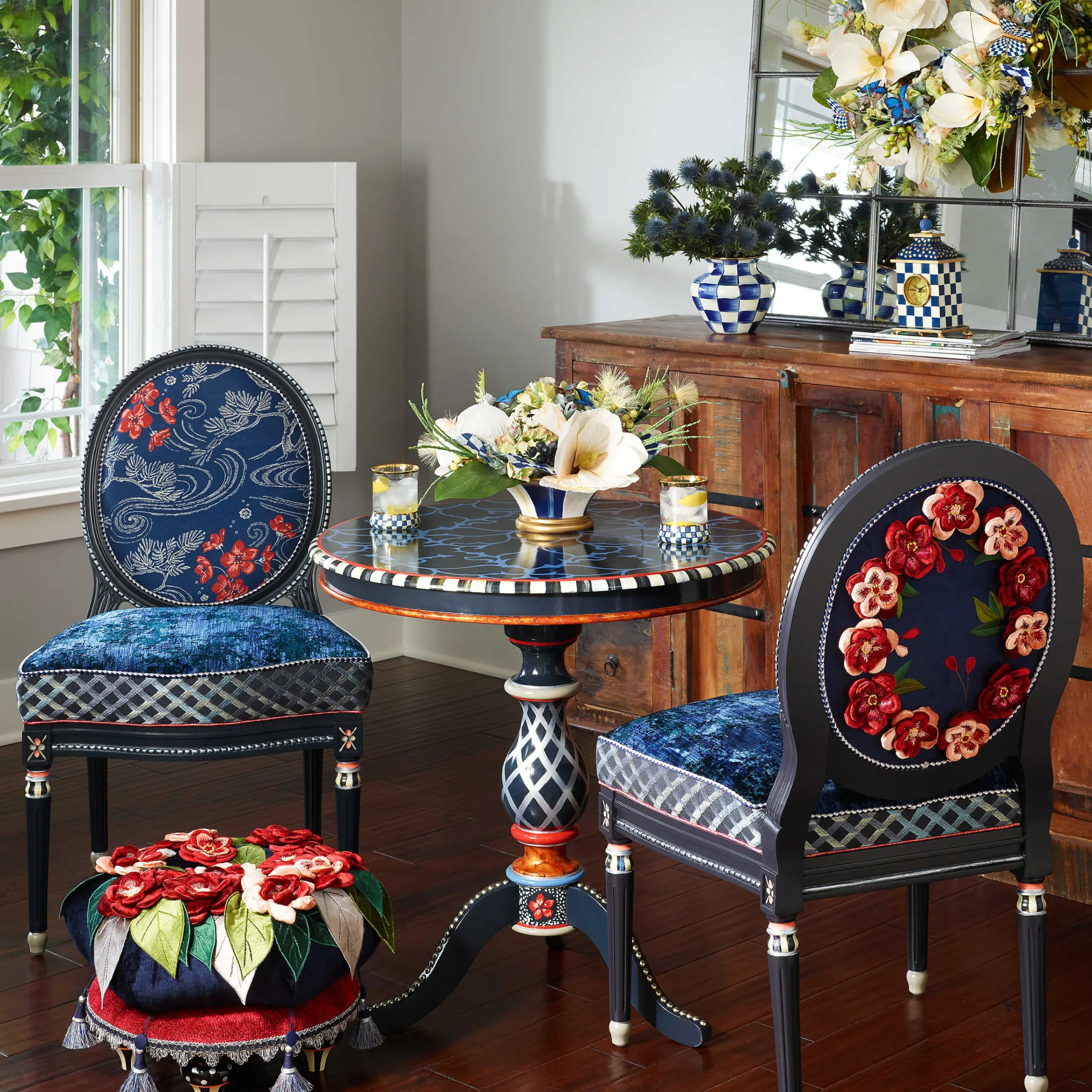 Bluetopia Side Chair|MacKenzie-Childs Hot