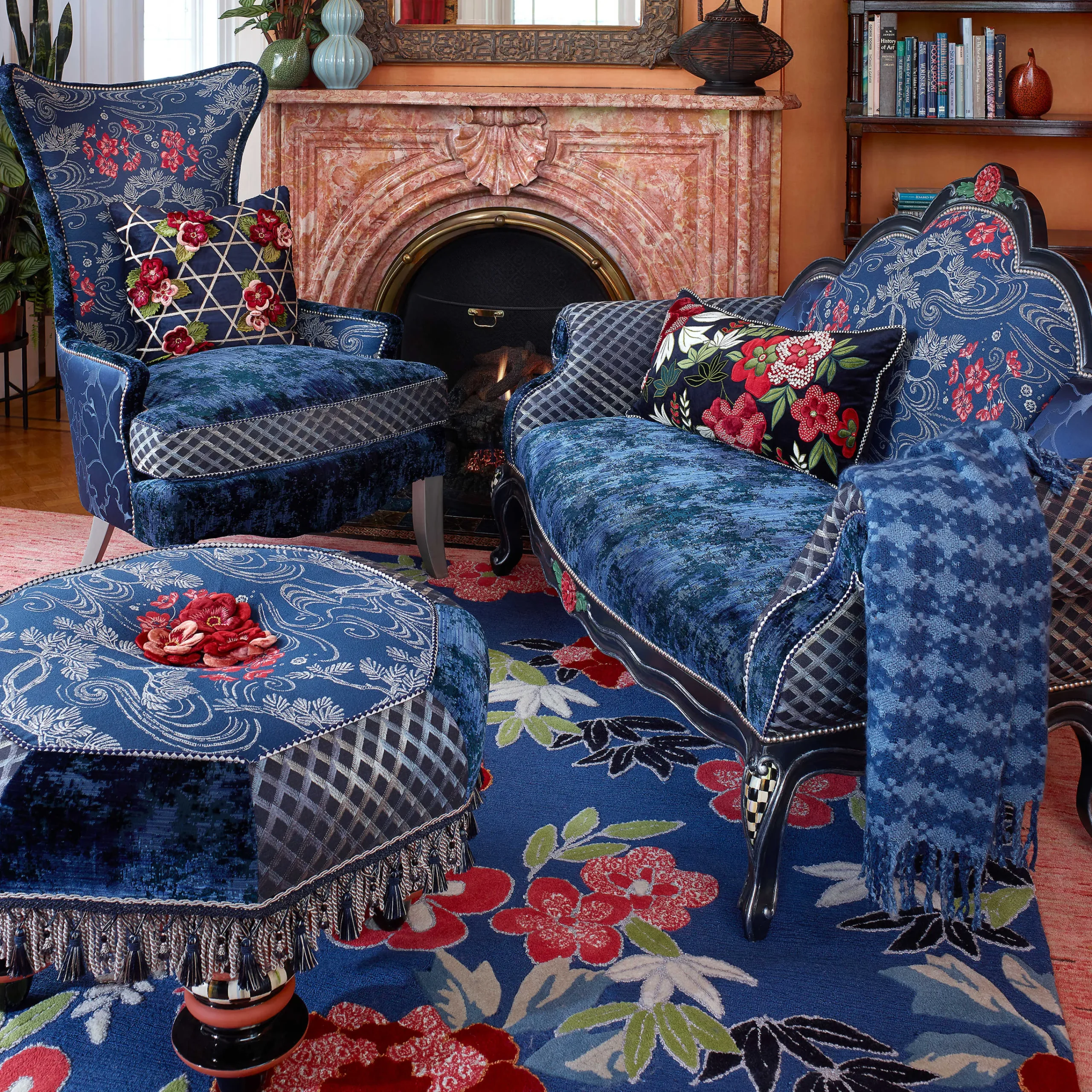 Bluetopia Wing Chair|MacKenzie-Childs Online