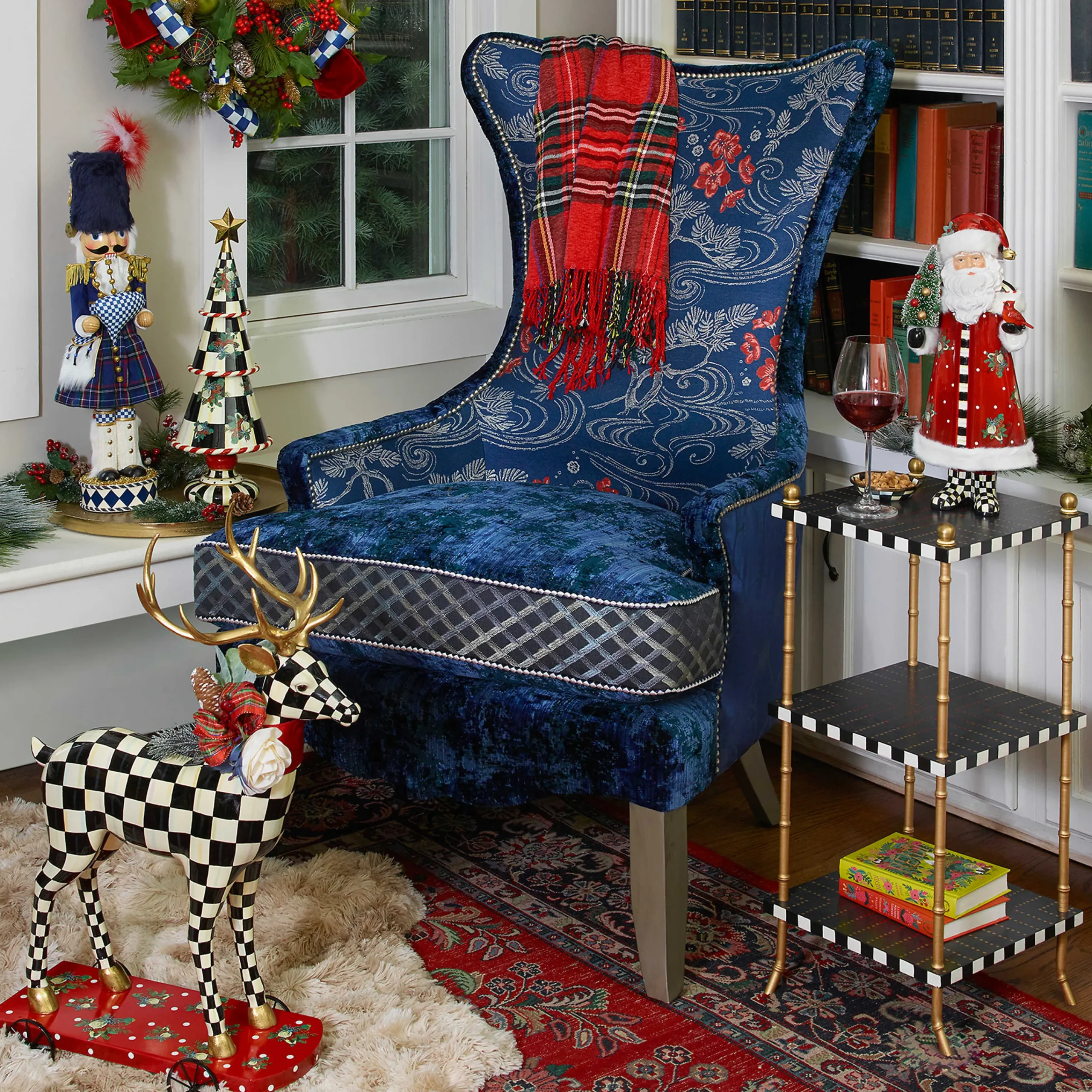 Bluetopia Wing Chair|MacKenzie-Childs Online