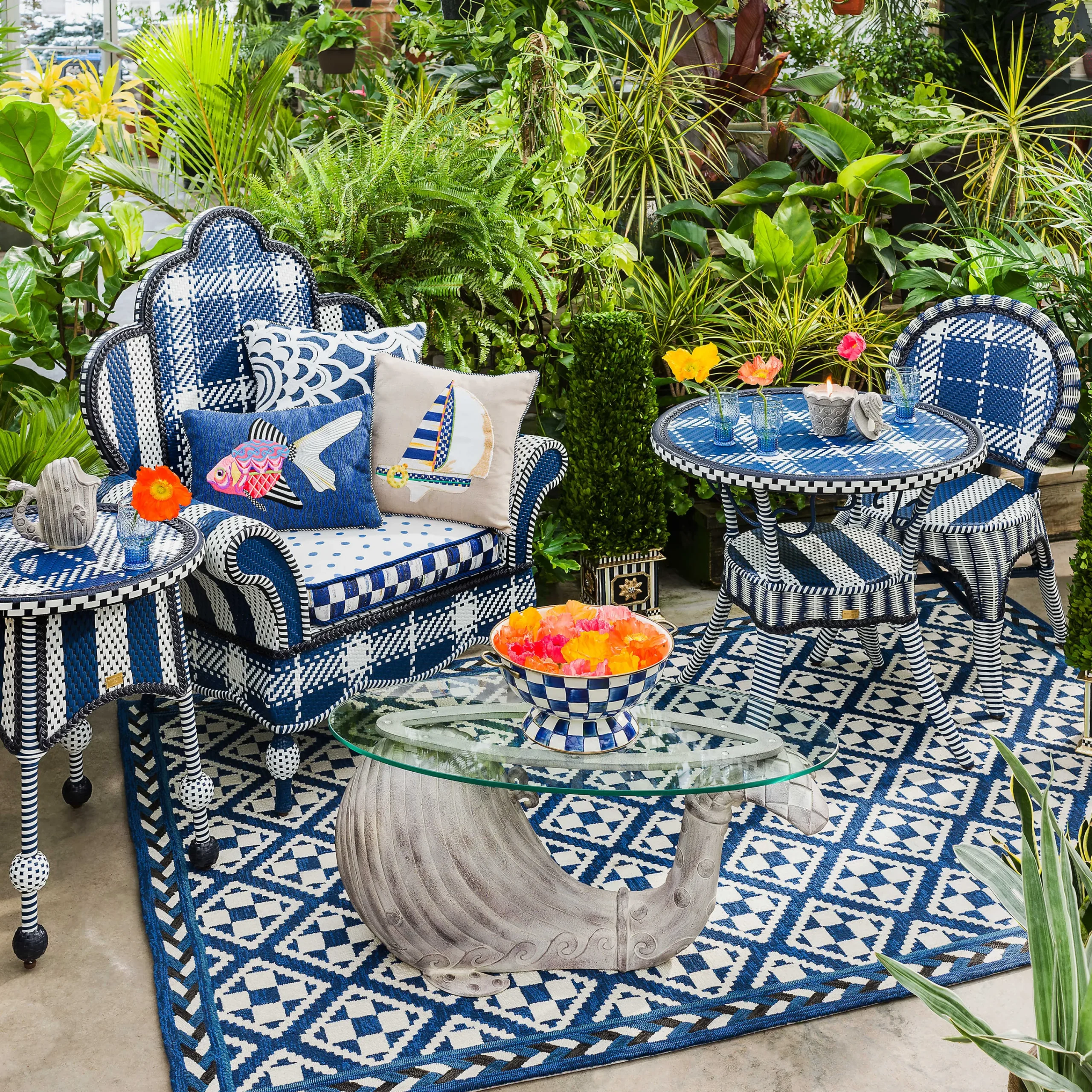 Boathouse Outdoor Cafe Table|MacKenzie-Childs Discount