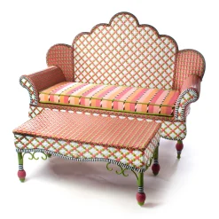 Breezy Poppy Outdoor Loveseat|MacKenzie-Childs Discount
