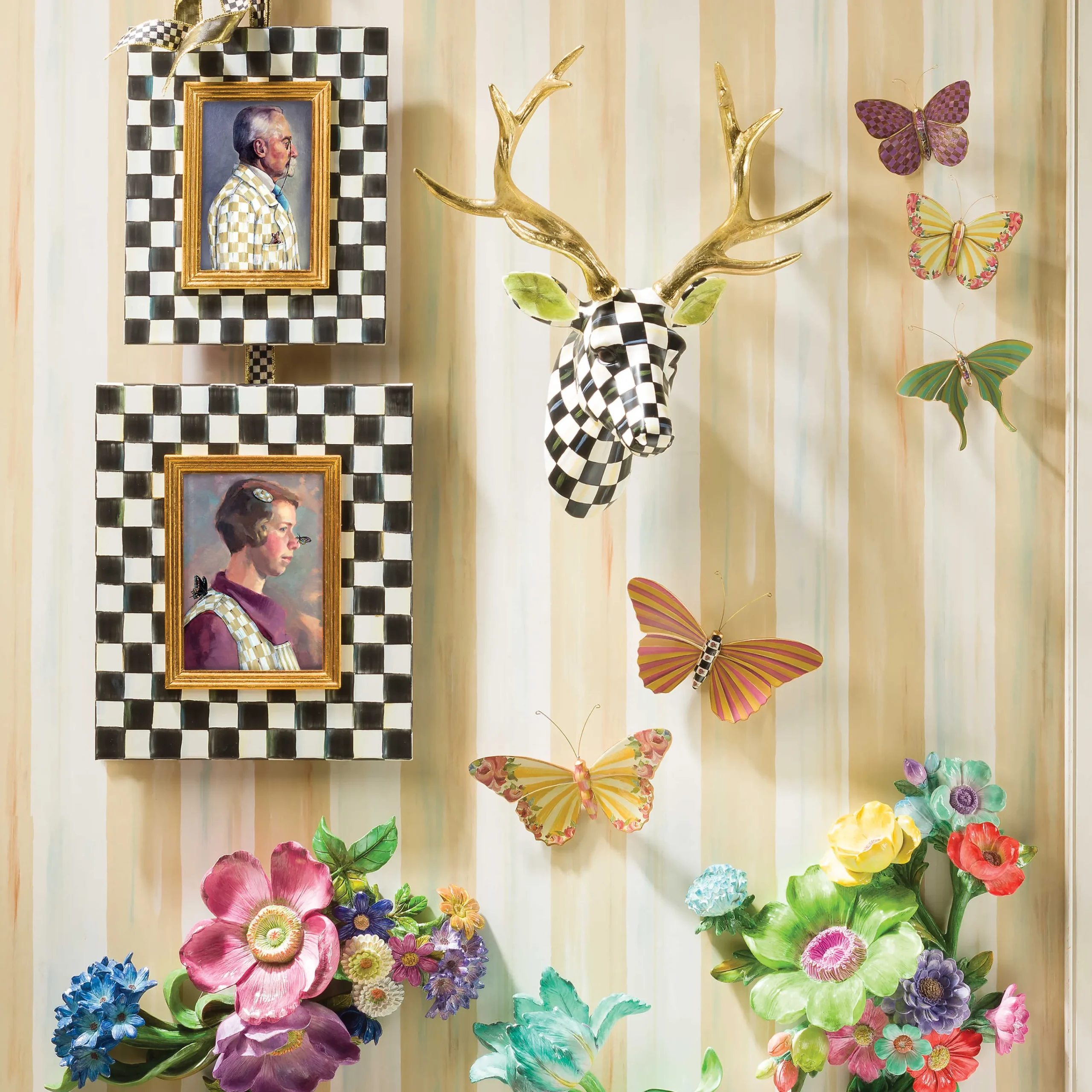 Butterfly Trio Wall Decor - Field|MacKenzie-Childs