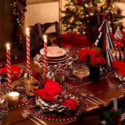 Candy Cane Dinner Candles - Set Of 2|MacKenzie-Childs Online