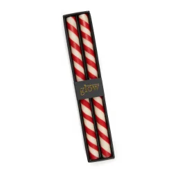 Candy Cane Dinner Candles - Set Of 2|MacKenzie-Childs Online