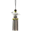 Ceramic Bird Tassel - Black & White|MacKenzie-Childs New