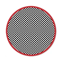 Check It Out Rug - 6' Round - Red|MacKenzie-Childs Clearance