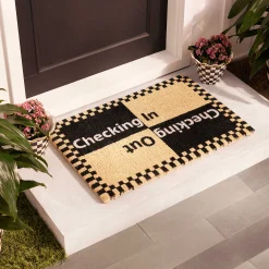 Checking In Checking Out Entrance Mat|MacKenzie-Childs Outlet