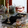 Christmas Tree Dinner Candles - Check Bands - Set Of 2|MacKenzie-Childs