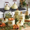 Cookie Jar With Parchment Check Enamel Lid|MacKenzie-Childs Outlet