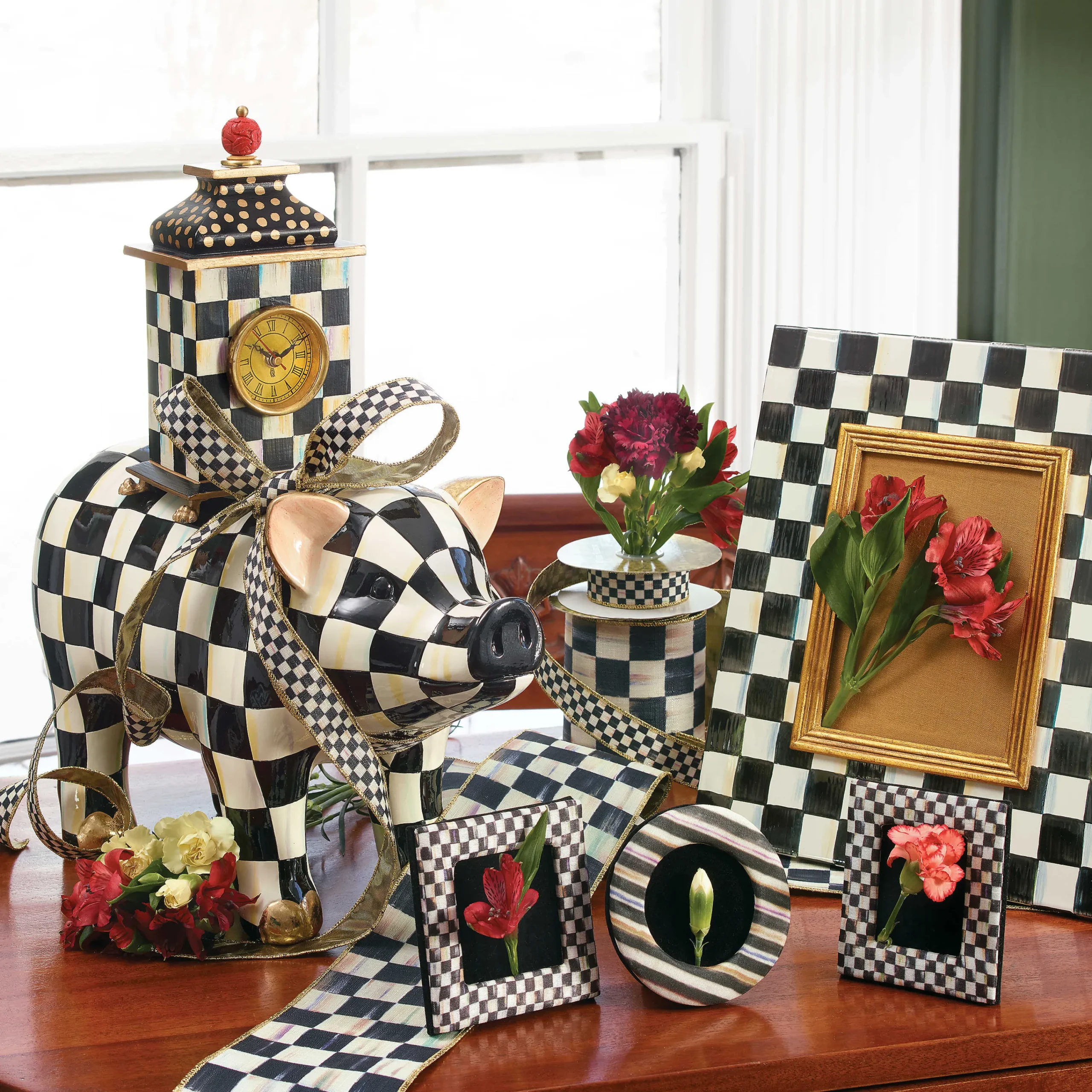 Courtly Check 4" Ribbon|MacKenzie-Childs Best