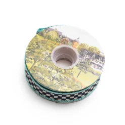 Courtly Check 1" Ribbon - Aqua|MacKenzie-Childs
