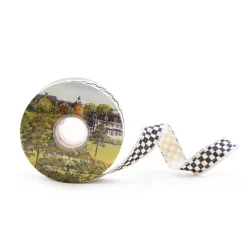 Courtly Check 1" Ribbon - Ivory|MacKenzie-Childs Best