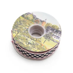 Courtly Check 1" Ribbon - Pink|MacKenzie-Childs Online