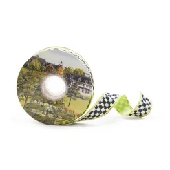 Courtly Check 1" Ribbon - Spring Green|MacKenzie-Childs Best