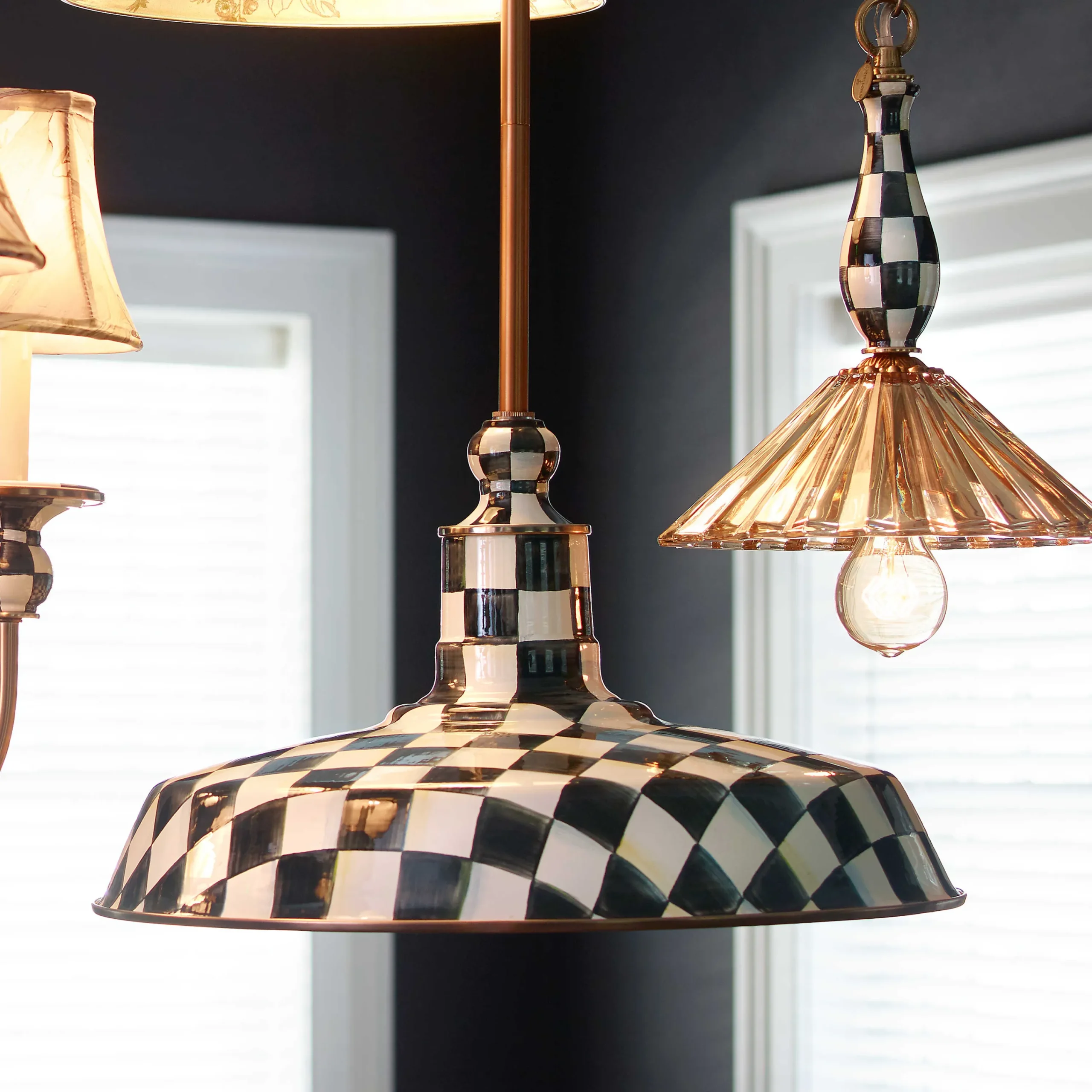 Courtly Check Barn Pendant Lamp - 18"|MacKenzie-Childs New