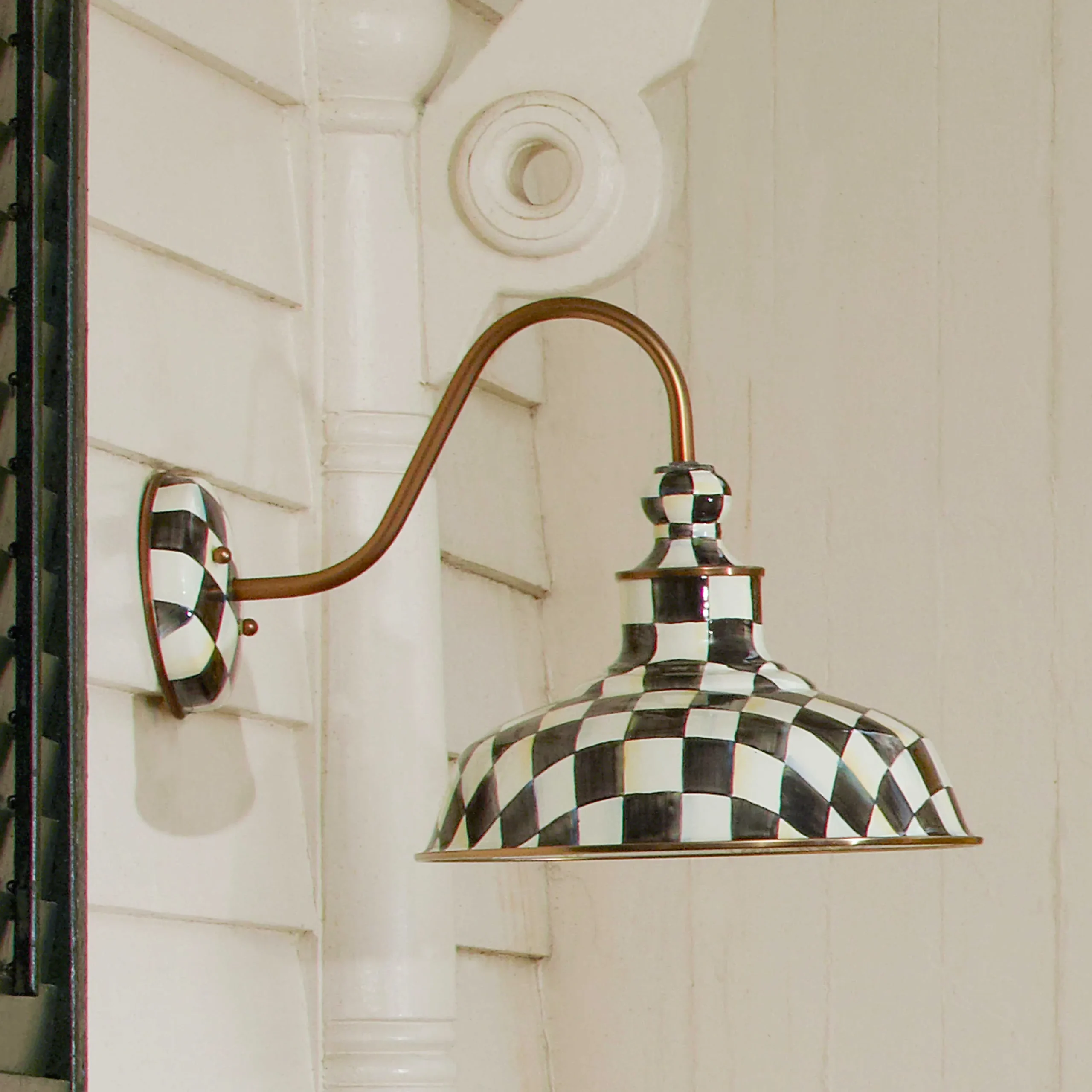 Courtly Check Barn Sconce - 12"|MacKenzie-Childs Online