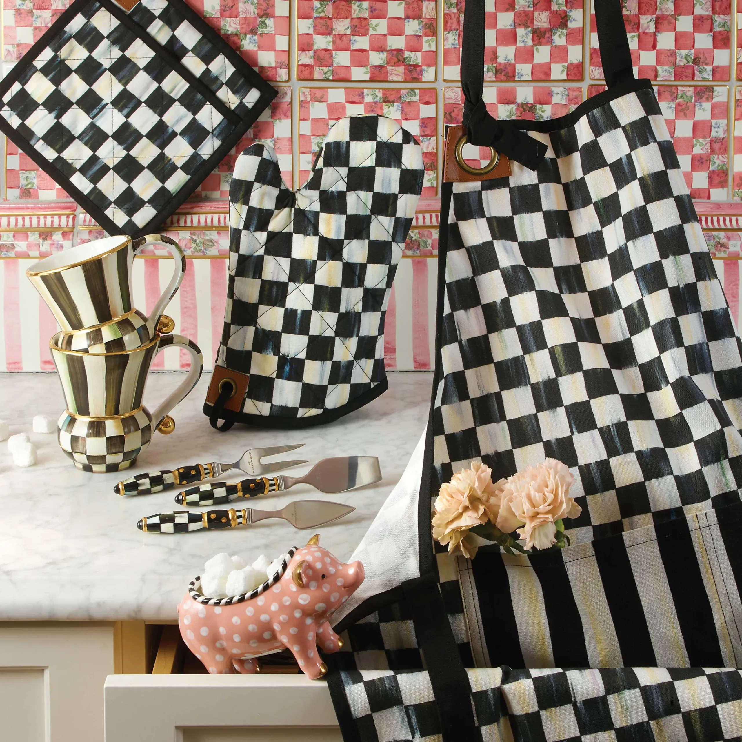 Courtly Check Bistro Apron|MacKenzie-Childs New