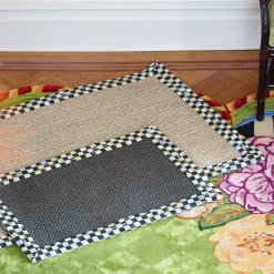 Courtly Check Black Sisal Rug - 2' X 3'|MacKenzie-Childs Discount