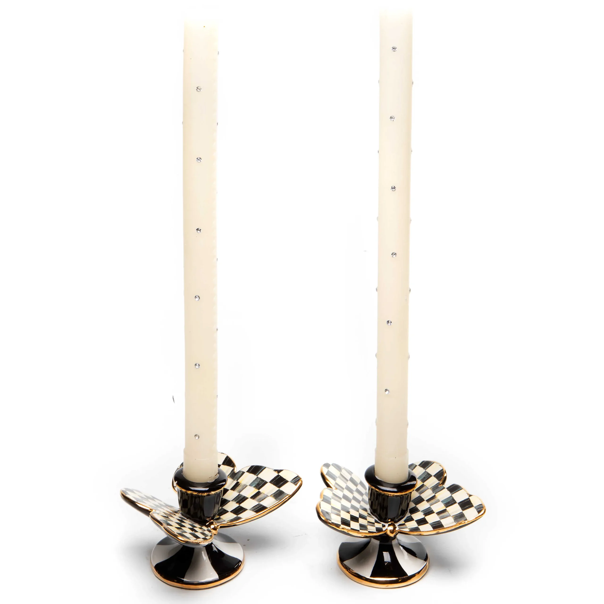 Courtly Check Butterfly Candle Holders - Set Of 2|MacKenzie-Childs Hot