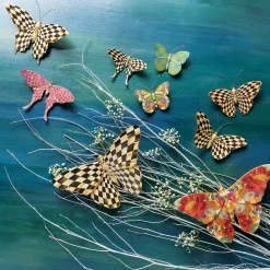 Courtly Check Butterfly Wall Decor|MacKenzie-Childs Sale