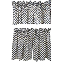 Courtly Check Cafe Curtains - Set Of 2|MacKenzie-Childs Clearance