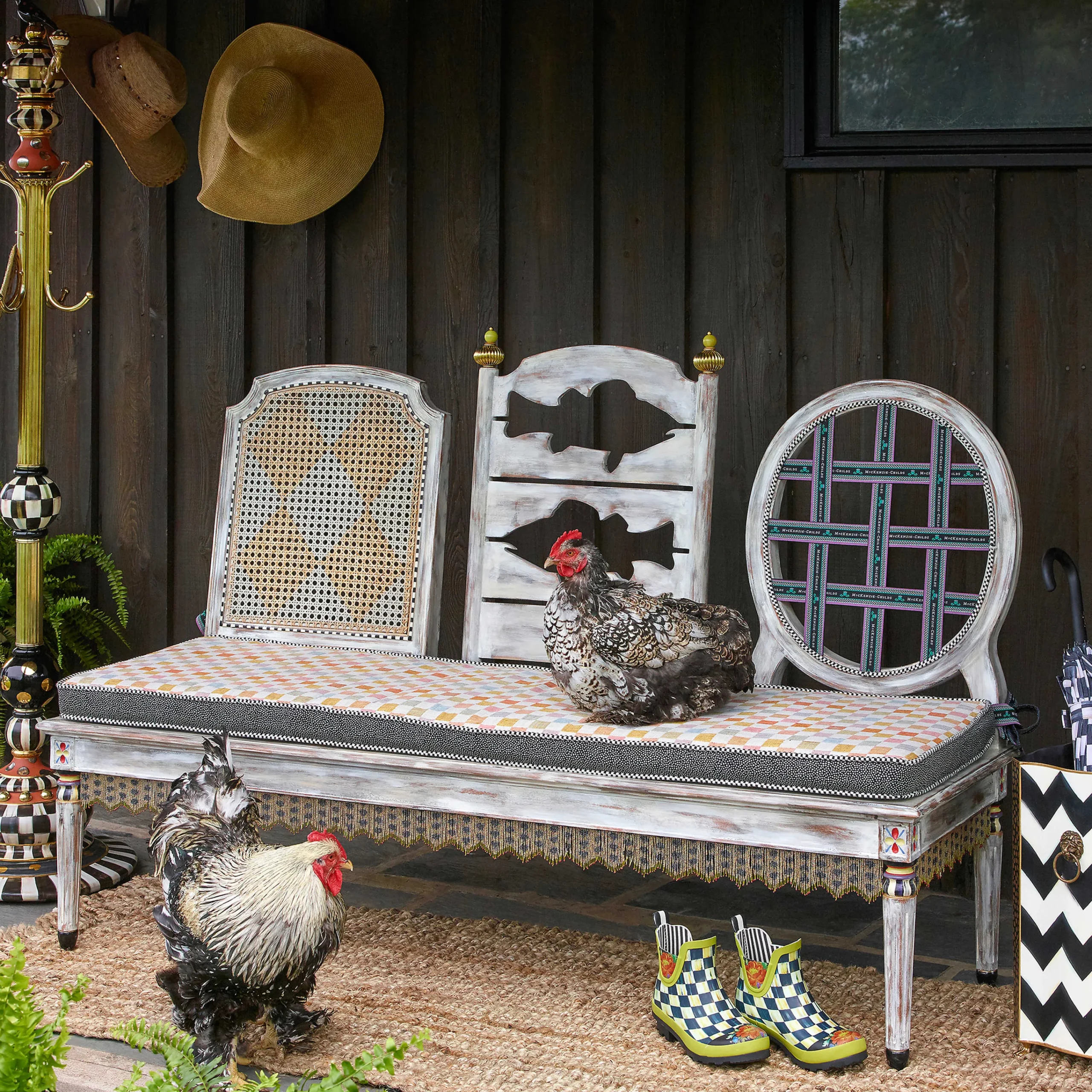 Courtly Check Coat Perch|MacKenzie-Childs Outlet