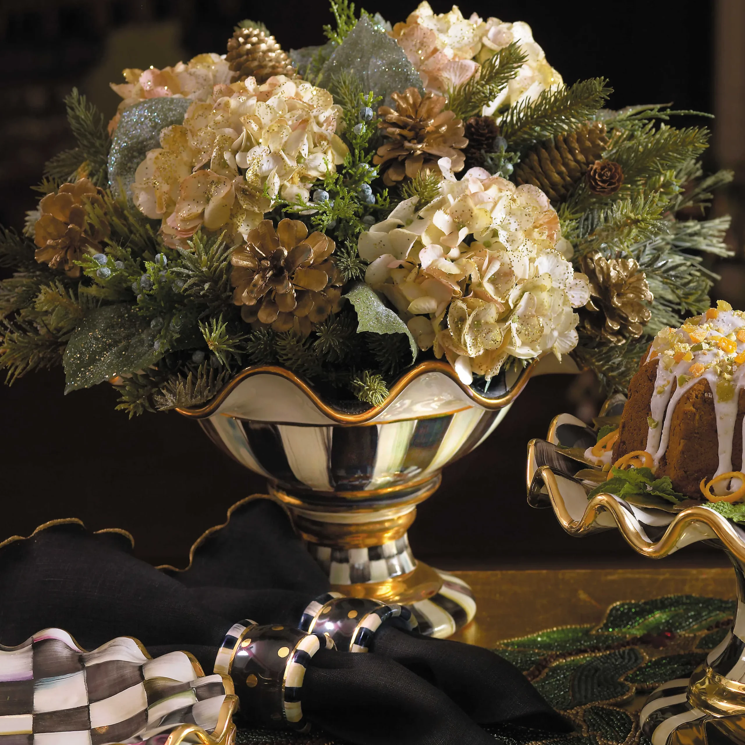 Courtly Check Compote|MacKenzie-Childs Sale