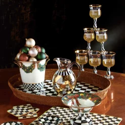 Courtly Check Cork Back Coasters - Set Of 4|MacKenzie-Childs Online