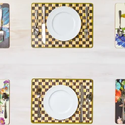 Courtly Check Cork Back Placemats - Set Of 4|MacKenzie-Childs