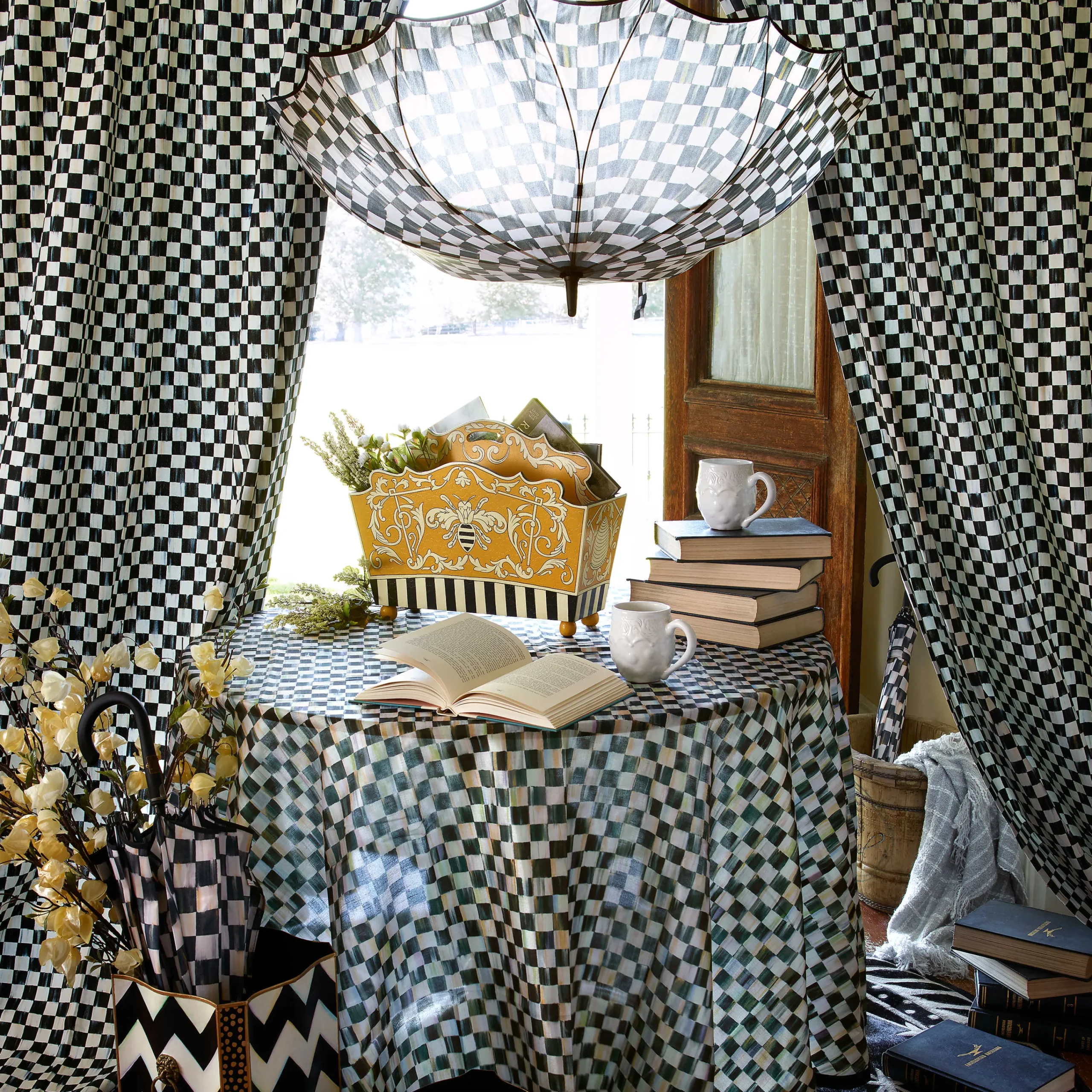 Courtly Check Curtain Panel|MacKenzie-Childs New