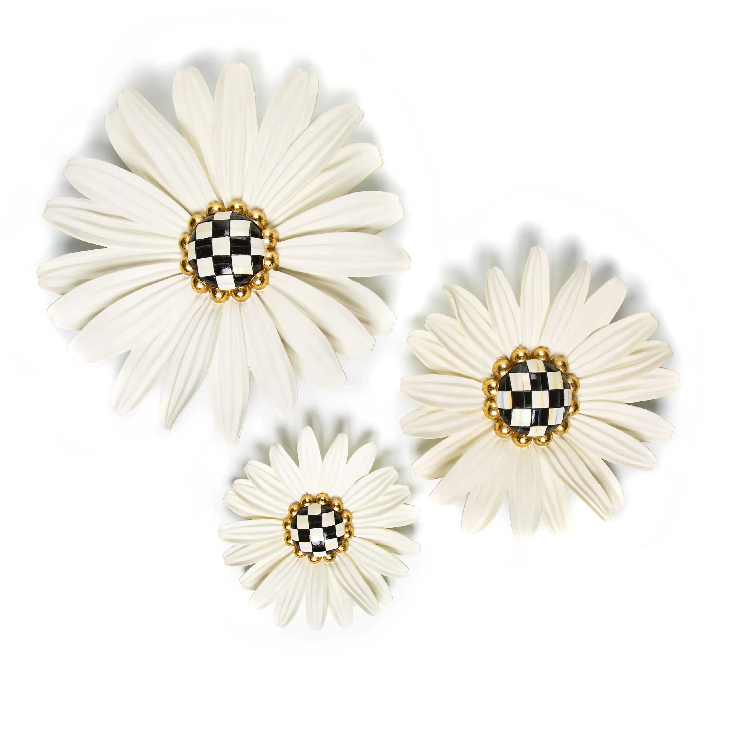 Courtly Check Daisy Wall Decor - Medium|MacKenzie-Childs Discount