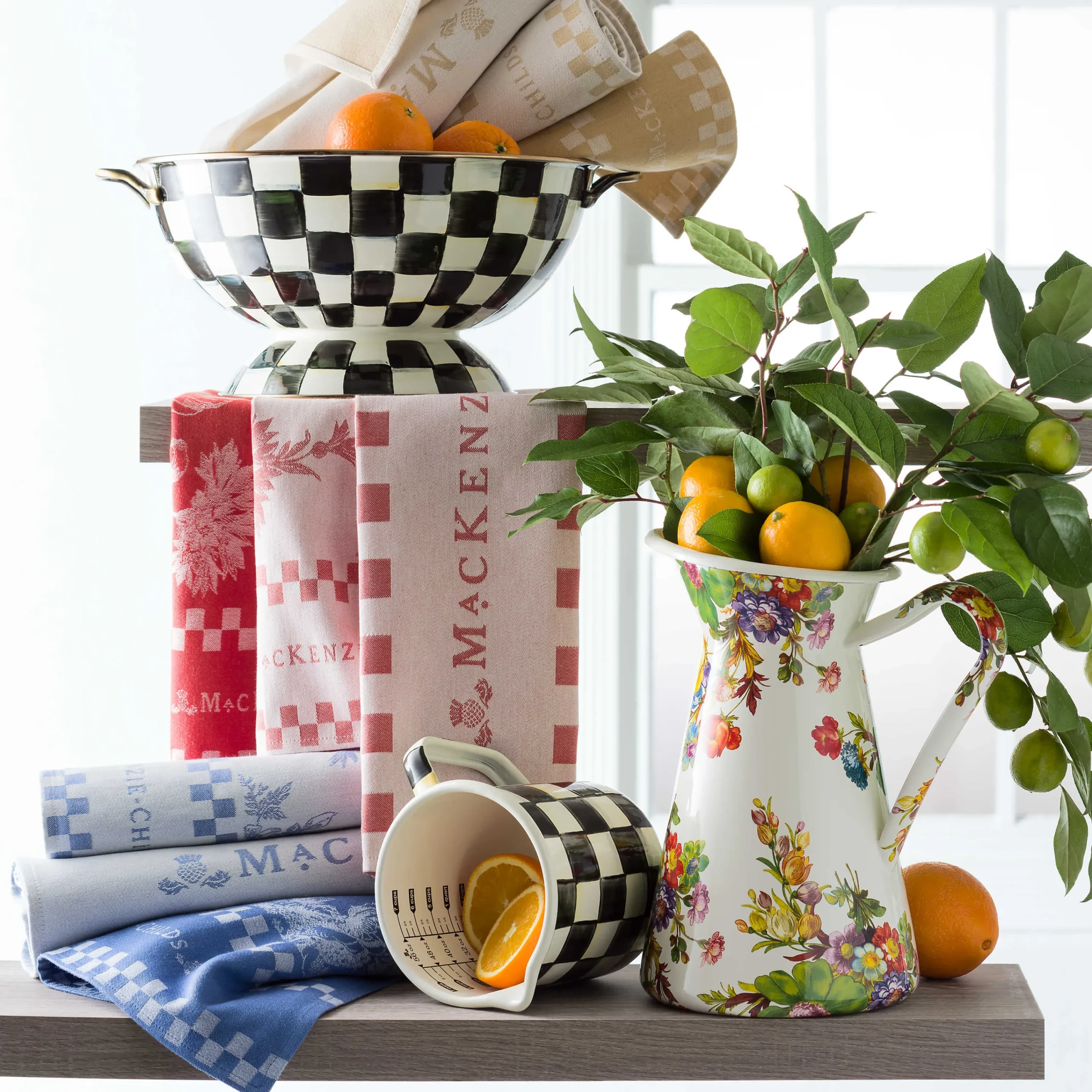 Courtly Check Enamel 7 Cup Measuring Cup|MacKenzie-Childs Sale