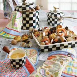 Courtly Check Enamel 7 Qt. Stockpot|MacKenzie-Childs Hot