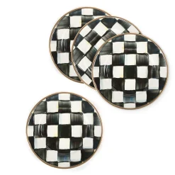 Courtly Check Enamel Appetizer Plates - Set Of 4|MacKenzie-Childs New