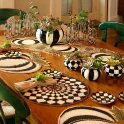 Courtly Check Enamel Appetizer Plates - Set Of 4|MacKenzie-Childs New