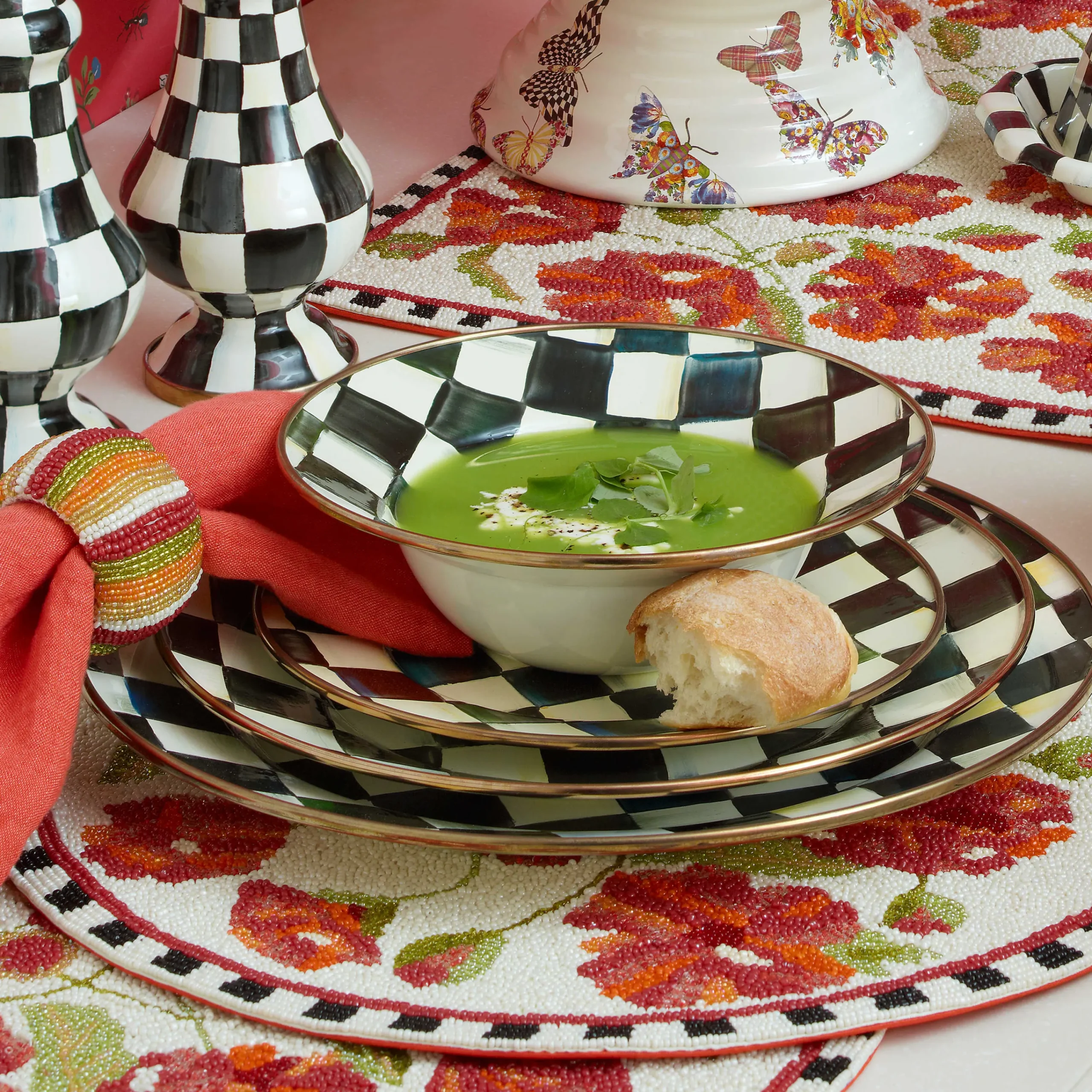 Courtly Check Enamel Breakfast Bowl|MacKenzie-Childs Discount