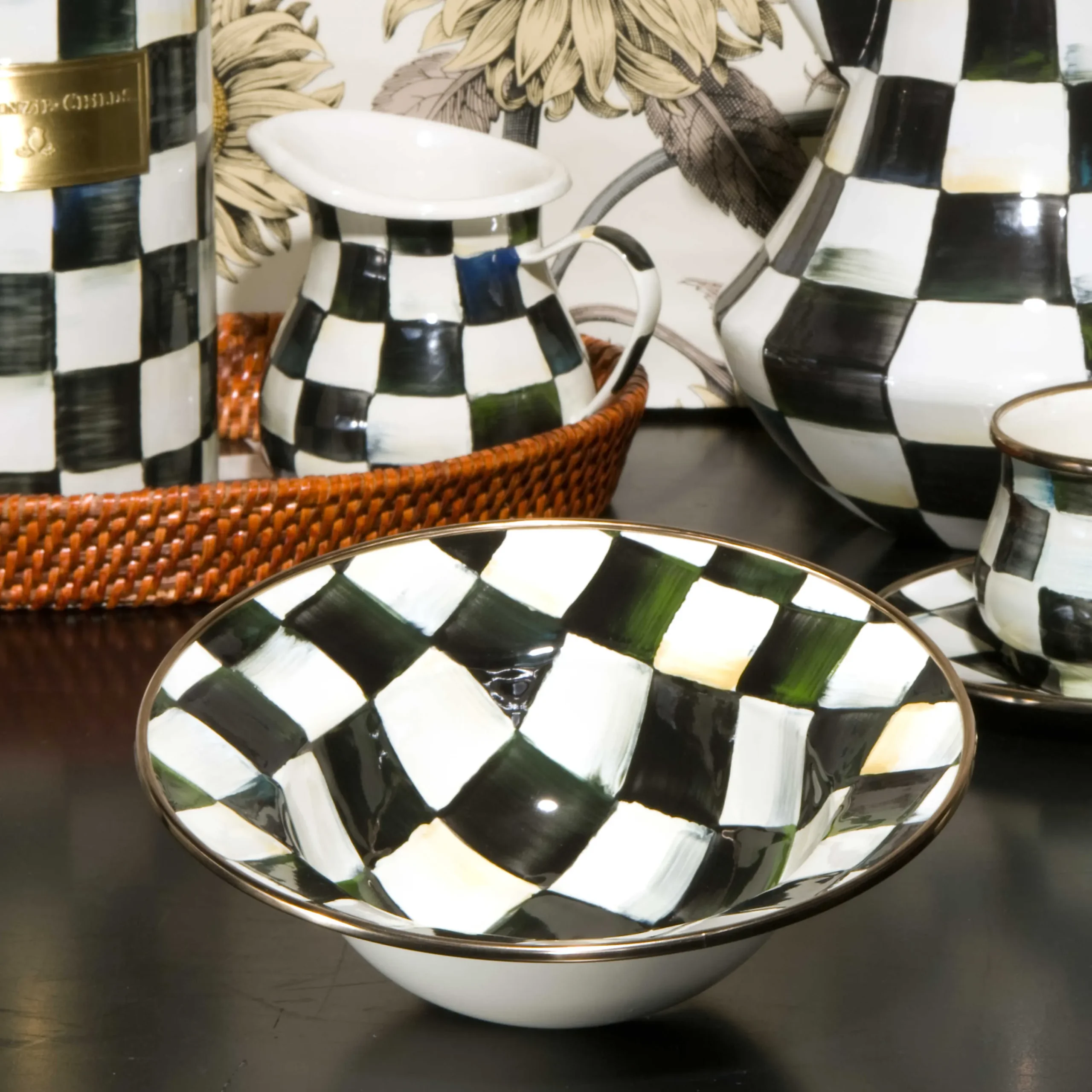 Courtly Check Enamel Breakfast Bowl|MacKenzie-Childs Discount