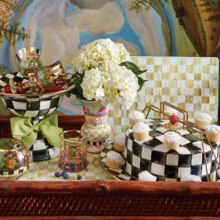 Courtly Check Enamel Cake Carrier|MacKenzie-Childs Discount